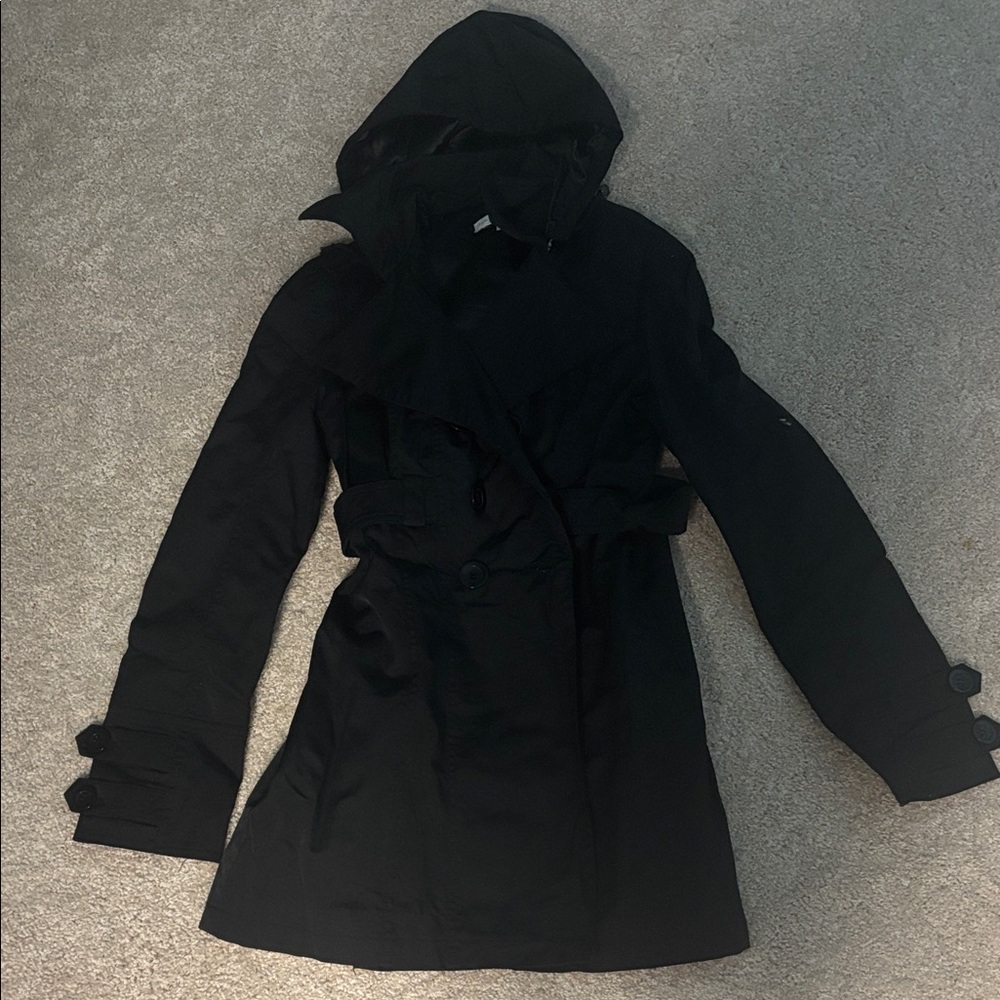 Women’s Black Hooded Coat